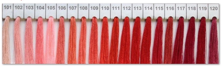 Изображение Нитки швейные 50s/2-365 м, секция оттенков 101 - 120